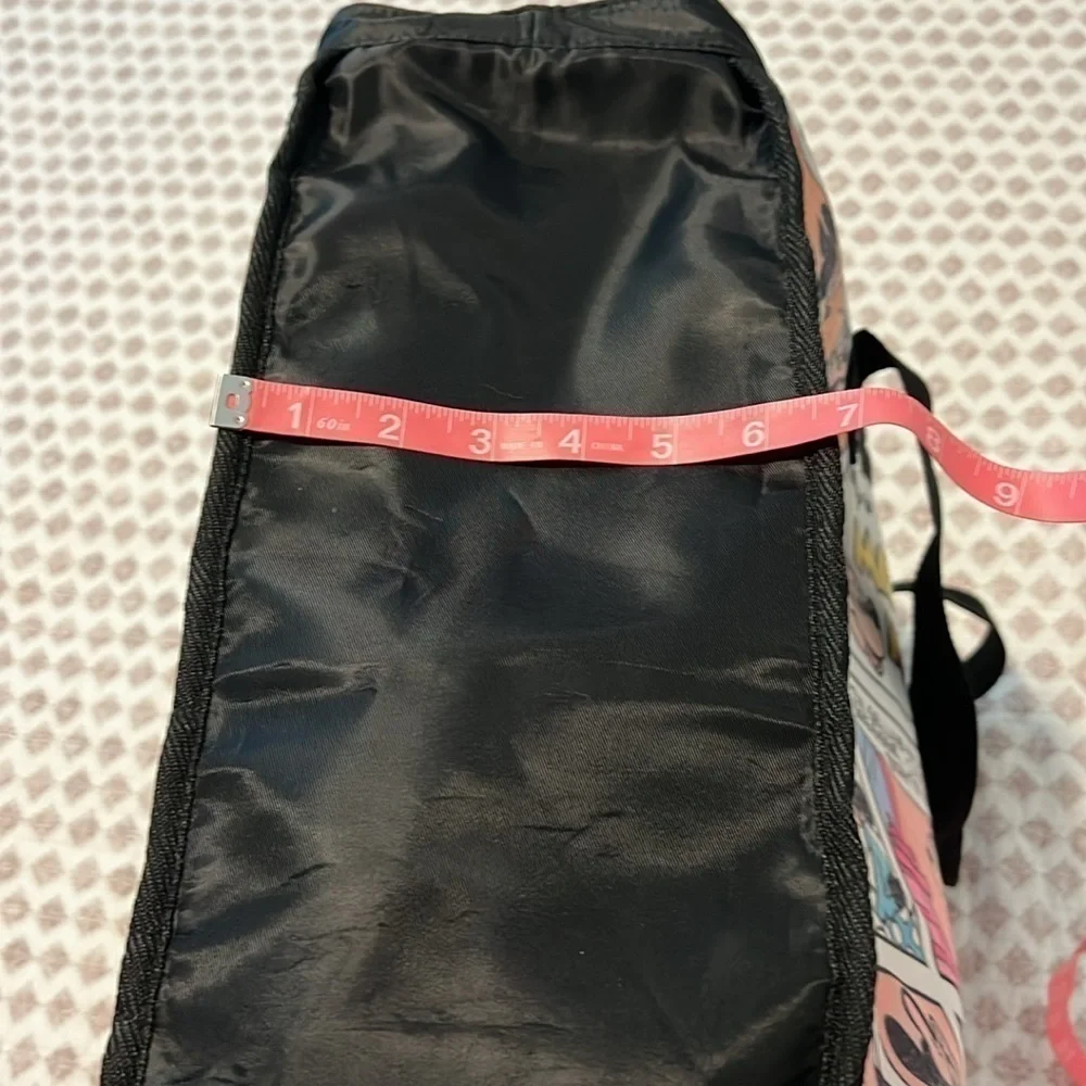 Disney Mickey Minnie Mouse Comic Strip Zipper Tote Travel Overnight Large Bag